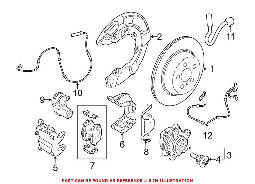 BMW Disc Brake Caliper Bracket - Rear Passenger Right 34206870582